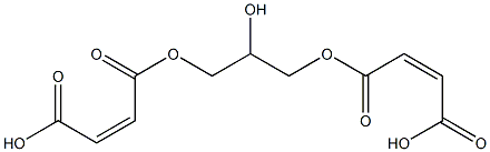 Maleic acid hydrogen 1-[2-hydroxy-3-[(Z)-3-carboxypropenoyloxy]propyl] ester Structure