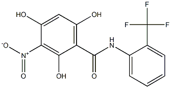 2,4,6-Trihydroxy-3-nitro-N-(2-(trifluoromethyl)phenyl)benzamide Structure