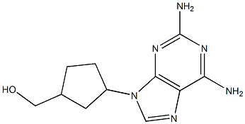 2,6-Diamino-9-(3-hydroxymethylcyclopentyl)-9H-purine Structure