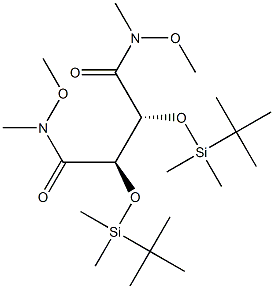 [2R,3R,(+)]-2,3-Bis[(tert-butyldimethylsilyl)oxy]-N,N'-dimethyl-N,N'-dimethoxybutanediamide 구조식 이미지