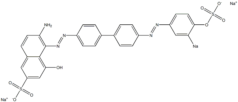 6-Amino-4-hydroxy-5-[[4'-[(4-hydroxy-3-sodiosulfophenyl)azo]-1,1'-biphenyl-4-yl]azo]naphthalene-2-sulfonic acid sodium salt Structure