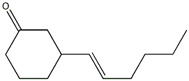 3-[(E)-1-Hexenyl]cyclohexanone 구조식 이미지