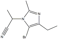 5-Bromo-1-(1-cyanoethyl)-4-ethyl-2-methyl-1H-imidazole 구조식 이미지