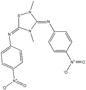 2,4-Dimethyl-3,5-bis[(4-nitrophenyl)imino]-1,2,4-thiadiazolidine 구조식 이미지