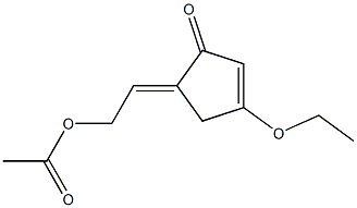 5-[(E)-2-Acetyloxyethylidene]-3-ethoxy-2-cyclopenten-1-one 구조식 이미지