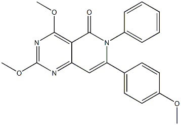 2,4-Dimethoxy-6-phenyl-7-(4-methoxyphenyl)pyrido[4,3-d]pyrimidin-5(6H)-one Structure