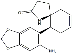 (5S,10S)-10-(6-Amino-1,3-benzodioxol-5-yl)-1-azaspiro[4.5]dec-7-en-2-one Structure