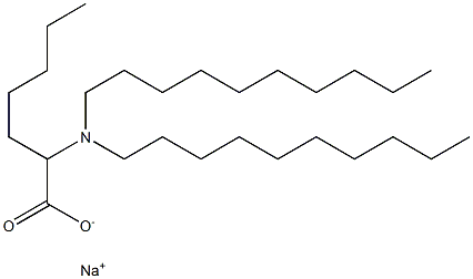 2-(Didecylamino)heptanoic acid sodium salt 구조식 이미지