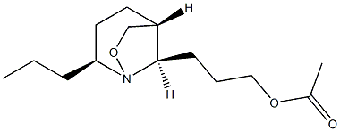 Acetic acid 3-[(2S,5R,8R)-2-propyl-1-aza-7-oxabicyclo[3.2.1]octan-8-yl]propyl ester Structure