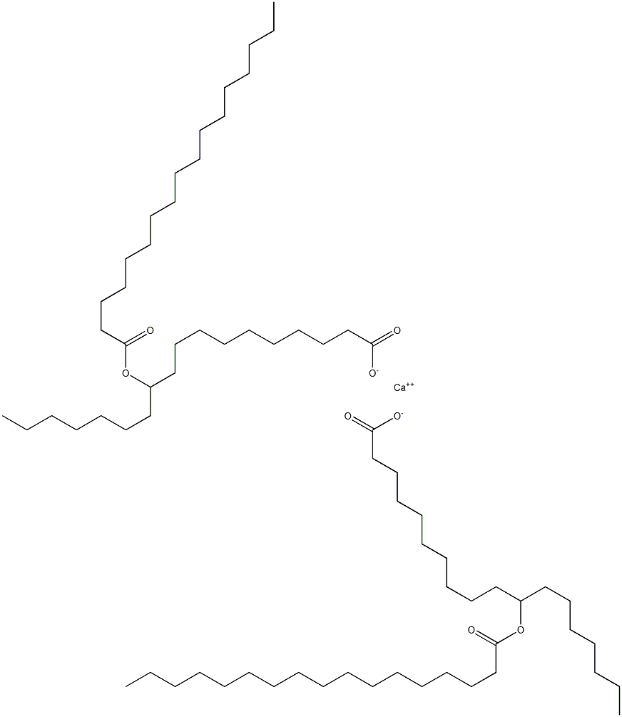 Bis(11-heptadecanoyloxystearic acid)calcium salt Structure