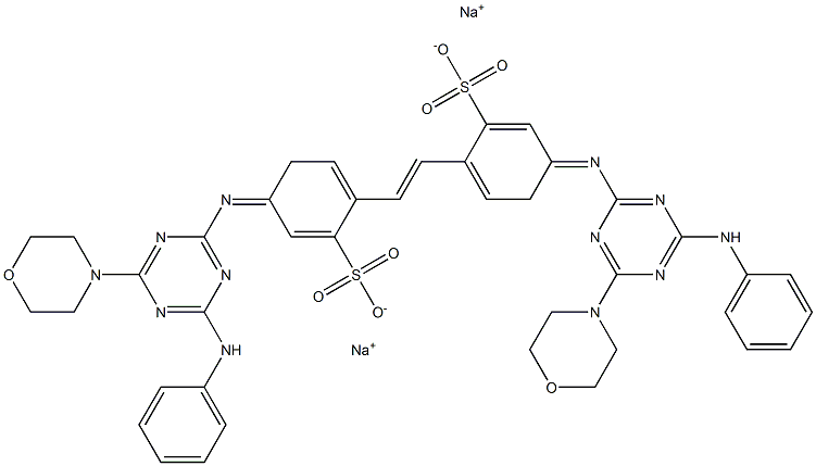 4,4'-Bis[(2-anilino-4-morpholino-1,3,5-triazin-6-yl)imino]stilbene-2,2'-disulfonic acid disodium salt Structure