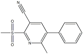 2-(Methylsulfonyl)-5-phenyl-6-methylpyridine-3-carbonitrile Structure