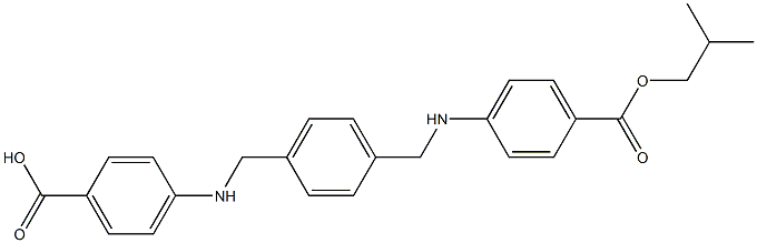 4,4'-[p-Phenylenebis(methylene)bis(imino)]bis[benzoic acid (2-methylpropyl)] ester 구조식 이미지