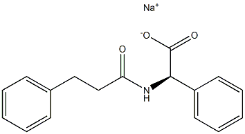 2-Phenyl-N-(3-phenylpropionyl)-D-glycine sodium salt 구조식 이미지