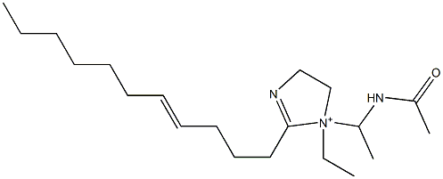 1-[1-(Acetylamino)ethyl]-1-ethyl-2-(4-undecenyl)-2-imidazoline-1-ium 구조식 이미지