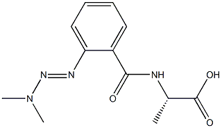 N-[o-(3,3-Dimethyl-1-triazeno)benzoyl]-L-alanine 구조식 이미지