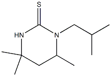 3,4,5,6-Tetrahydro-3-(2-methylpropyl)-4,6,6-trimethyl-2(1H)-pyrimidinethione 구조식 이미지