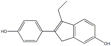 2-(4-Hydroxyphenyl)-3-ethyl-1H-indene-6-ol 구조식 이미지