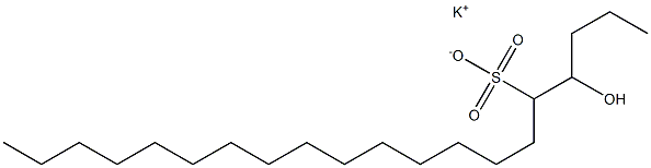4-Hydroxyicosane-5-sulfonic acid potassium salt 구조식 이미지