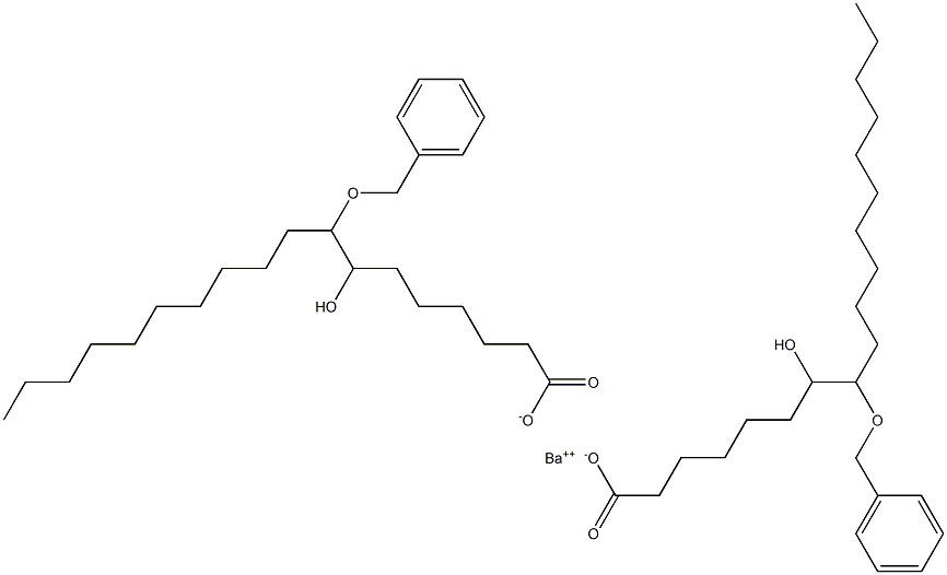 Bis(8-benzyloxy-7-hydroxystearic acid)barium salt Structure