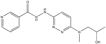 Nicotinic acid N'-[6-[N-(2-hydroxypropyl)-N-methylamino]-3-pyridazinyl] hydrazide Structure