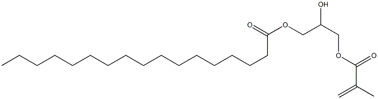 1,2,3-Propanetriol 1-heptadecanoate 3-methacrylate Structure