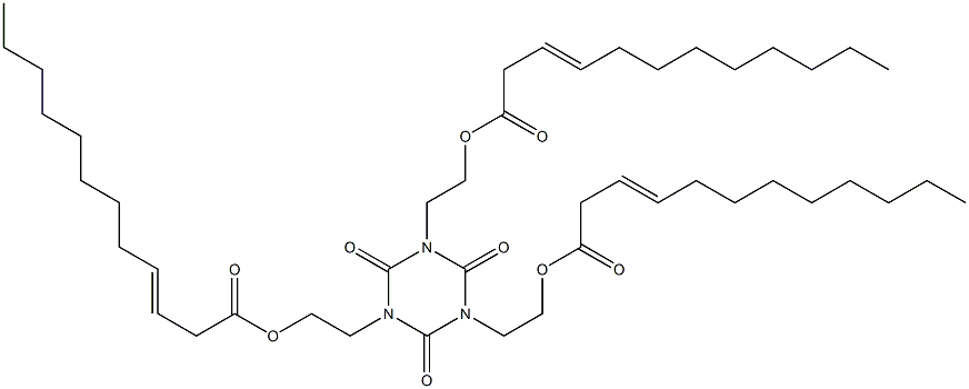 1,3,5-Tris[2-(3-dodecenoyloxy)ethyl]hexahydro-1,3,5-triazine-2,4,6-trione Structure