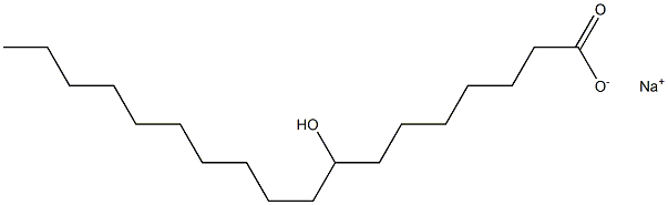 8-Hydroxystearic acid sodium salt 구조식 이미지