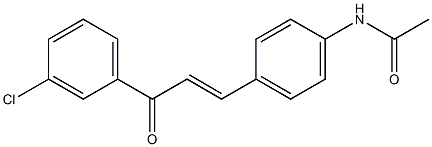 4-Acetylamino-3'-chloro-trans-chalcone 구조식 이미지