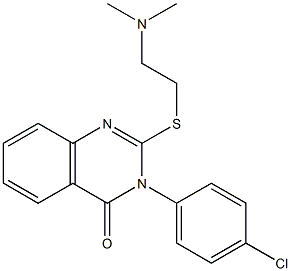 2-[2-(Dimethylamino)ethylthio]-3-(4-chlorophenyl)-quinazolin-4(3H)-one 구조식 이미지