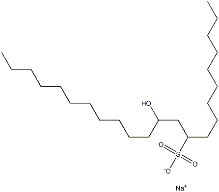 12-Hydroxytricosane-10-sulfonic acid sodium salt 구조식 이미지