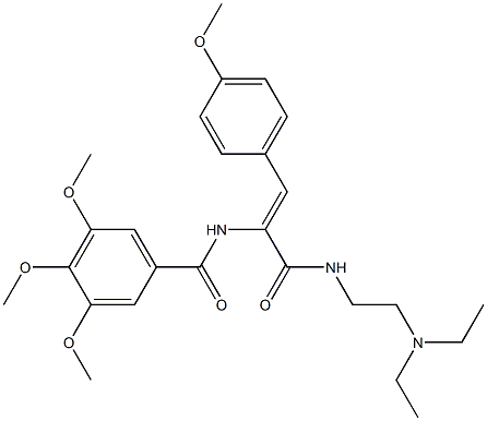 N-[2-(Diethylamino)ethyl]-3-(4-methoxyphenyl)-2-(3,4,5-trimethoxybenzoylamino)propenamide Structure