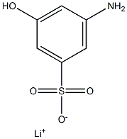 3-Amino-5-hydroxybenzenesulfonic acid lithium salt 구조식 이미지