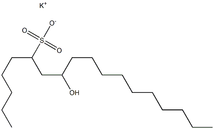 8-Hydroxyoctadecane-6-sulfonic acid potassium salt 구조식 이미지