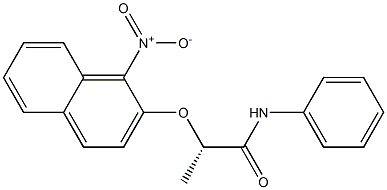 [S,(-)]-2-[(1-Nitro-2-naphtyl)oxy]-N-phenylpropionamide 구조식 이미지
