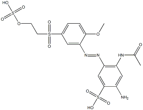 4-Acetylamino-2-amino-5-[[2-methoxy-5-[[2-(sulfooxy)ethyl]sulfonyl]phenyl]azo]benzenesulfonic acid Structure
