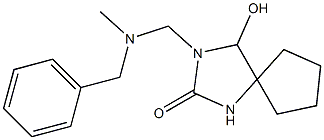 3-[[Benzyl(methyl)amino]methyl]-4-hydroxy-2-oxo-1,3-diazaspiro[4.4]nonane 구조식 이미지