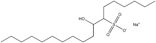 8-Hydroxyoctadecane-7-sulfonic acid sodium salt Structure