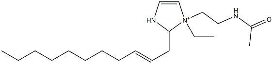 1-[2-(Acetylamino)ethyl]-1-ethyl-2-(2-undecenyl)-4-imidazoline-1-ium 구조식 이미지