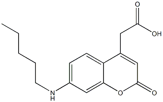 7-(Pentylamino)-2-oxo-2H-1-benzopyran-4-acetic acid Structure