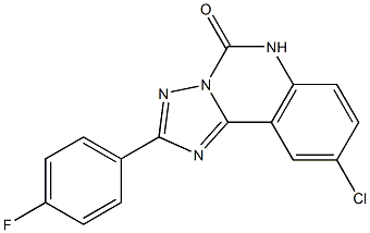 9-Chloro-2-(4-fluorophenyl)[1,2,4]triazolo[1,5-c]quinazolin-5(6H)-one 구조식 이미지