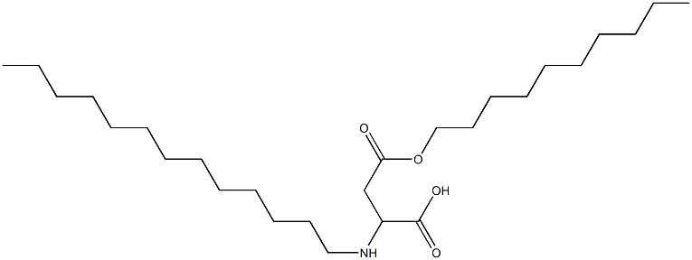 2-Tridecylamino-3-(decyloxycarbonyl)propionic acid 구조식 이미지