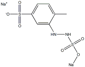 4-Methyl-3-[2-(sodiosulfo)hydrazino]benzenesulfonic acid sodium salt Structure