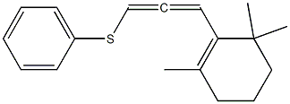 2-[[(R)-3-(Phenylsulfenyl)-1,2-propanedien]-1-yl]-1,3,3-trimethyl-1-cyclohexene 구조식 이미지