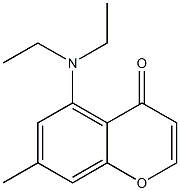 7-Methyl-5-(diethylamino)-4H-1-benzopyran-4-one Structure