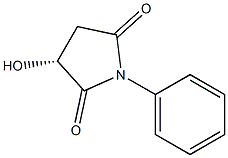 (2R)-2-Hydroxy-N-phenylsuccinimide 구조식 이미지