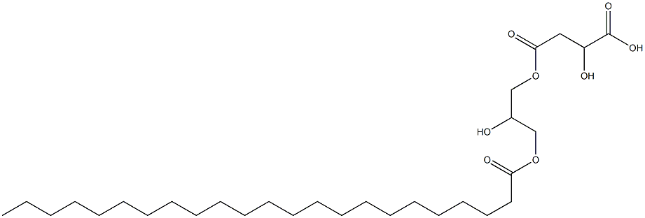 L-Malic acid hydrogen 4-(2-hydroxy-3-tricosanoyloxypropyl) ester Structure