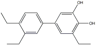 3-Ethyl-5-(3,4-diethylphenyl)benzene-1,2-diol Structure