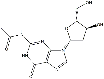 N-Acetyl-2'-deoxyguanosine 구조식 이미지