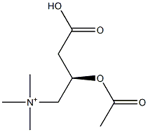 [(R)-2-Acetoxy-3-carboxypropyl]trimethylaminium Structure